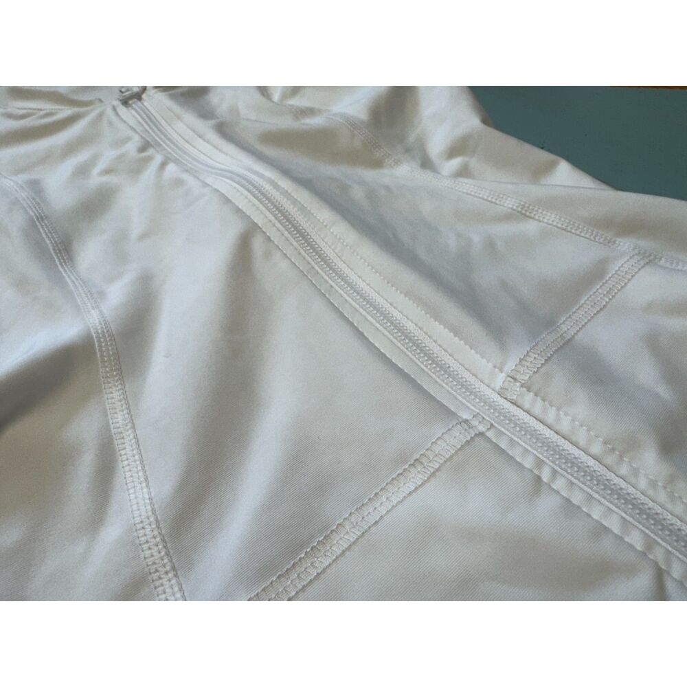 AlignMed Postural White Zip Front Compression Posture Shirt Women's Medium - Picture 6 of 8